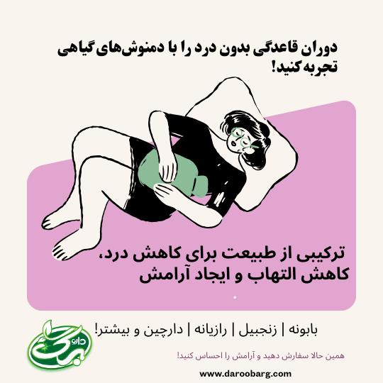 انواع دمنوش های گیاهی برای کاهش دردهای قاعدگی -داروبرگ