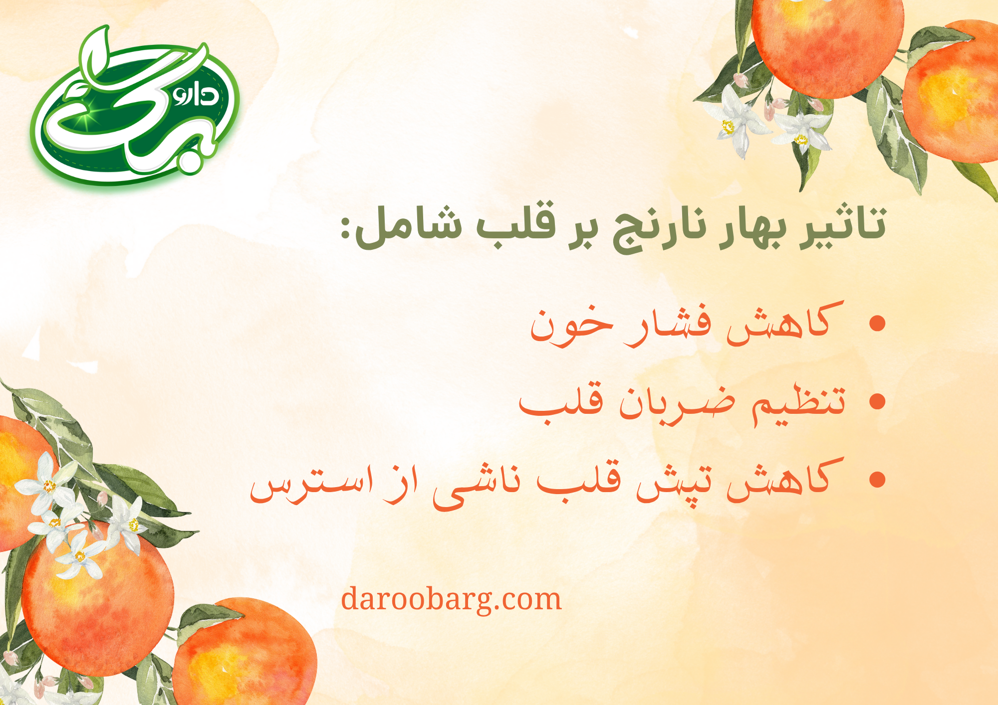 خواص بهار نارنج بر قلب داروبرگ
